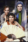 Actresses (L-R) Amanda Plummer, Elizabeth Ashley & Marian Seldes in a scene fr. The WPA Theatre's production of the play "The Milk Train Doesn't Stop Here Anymore." (New York)