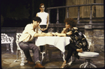 Actors (L-R) Thomas Gibson, Haviland Morris & Elizabeth Ashley in a scene fr. the replacement cast of the WPA Theatre's production of the play "The Milk Train Doesn't Stop Here Anymore." (New York)