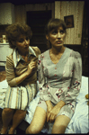 Actresses (L-R) Joan Pape & Susan Kingsley in a scene fr. The Phoenix Theatre's production of the play "Getting Out." (New York)