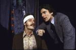 Actors (L-R) Perry King and Kristoffer Tabori in a scene from The Phoenix Theatre's production of the play "The Trouble with Europe." (New York)