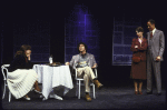 Actors (L-R) Linda Atkinson, Michael Ayr, Jill Eikenberry and Remak Ramsay in a scene from The Phoenix Theatre's production of the play "Save Grand Central." (New York)