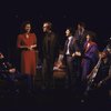 Actors (L-R) Conan McCarty, Sigourney Weaver, Stephen Collins, Jim Borrelli, Nick Stannard, Kate McGregor-Stewart & Jack Gilpin in a scene fr. The Phoenix Theatre's production of the play "Beyond Therapy." (New York)