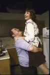 Actors Rose Gregorio & Kenneth McMillan in a scene fr. The Phoenix Theatre's production of the play "Weekends Like Other People." (New York)