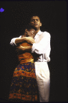 Actors La Chanze & Jerry Dixon in a scene fr. the Playwrights Horizons' production of the musical "Once On This Island." (New York)