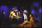 Actors (Front R-L) La Chanze & Eric Riley in a scene fr. the Playwrights Horizons' production of the musical "Once On This Island." (New York)