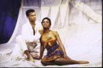 Actors La Chanze & Jerry Dixon in a scene fr. the Playwrights Horizons' production of the musical "Once On This Island." (New York)