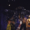 Actors (C) La Chanze & Jerry Dixon w. cast in a scene fr. the Playwrights Horizons' production of the musical "Once On This Island." (New York)