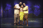 Actors (L-R) Ellis E. Williams, Afi McClendon & Sheila Gibbs in a scene fr. the Playwrights Horizons' production of the musical "Once On This Island." (New York)