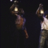 Actors (L-R) Eric Riley, Milton Craig Nealy, La Chanze & Ellis E. Williams standing above Jerry Dixon (on floor) in a scene fr. the Playwrights Horizons' production of the musical "Once On This Island." (New York)