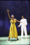 Actors Vanita Harbour & Darius de Haas in a scene fr. the National tour of the Broadway musical "Once On This Island." (Chicago)