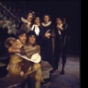 Actors (Front L-R) Dennis Boutsikaris and Robert Bacigalupi; (Rear L-R) Brooks Baldwin, James Harper, Richard Ooms and Anderson Matthews in a scene from The Acting Company's production of the play "Love's Labour's Lost." (Saratoga)