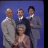 Actors Kate Reid (Front) and (Top L-R) Jose Ferrer, Len Cariou and Ben Masters in a publicity shot from the Massachusetts Center Repertory Company's production of the play "Candida." (Boston)