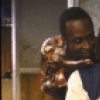 Actors (L-R) Cleavon Little and Christopher Murney in a scene from The Phoenix Theatre's production of the play "Two Fish in the Sky." (New York)