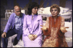 Actors (L-R) Bernie Passeltiner, Alma Cuervo and Jane Hoffman in a scene from The Phoenix Theatre's production of the play "Isn't It Romantic." (New York)