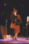 Actress Crissy Wilzak in a scene fr. the Broadway musical "The 1940's Radio Hour." (New York)
