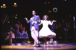 Actors Kathy Andrini & Stephen James in a scene fr. the Broadway musical "The 1940's Radio Hour." (New York)
