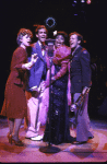 Actors (L-R) Crissy Wilzak, Stephen James, Dee Dee Bridgewater& John Doolittle in a scene fr. the Broadway musical "The 1940's Radio Hour." (New York)