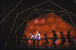 Actresses (L-R) Allison Williams and Bebe Neuwirth in a scene from the revival of the Broadway musical "Sweet Charity." (New York)