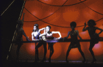 Actresses (L-R) Allison Williams and Bebe Neuwirth in a scene from the revival of the Broadway musical "Sweet Charity." (New York)
