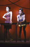 Actresses (L-R) Bebe Neuwirth and Allison Williams in a scene from the revival of the Broadway musical "Sweet Charity." (New York)