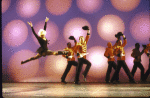 Actress Ann Reinking (L) with cast in a scene from the replacement cast of the revival of the Broadway musical "Sweet Charity." (New York)