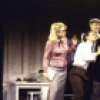Actors (L-R) Bitty Schram, Stephen Mailer, J. K. Simmons, Ron Orbach, Mark Linn-Baker (top), Nathan Lane, Lewis J. Stadlen, Randy Graff and John Slattery in a scene from the Broadway play "Laughter on the 23rd Floor." (New York)