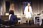 Actors Bitty Schram and Nathan Lane in a scene from the Broadway play "Laughter on the 23rd Floor." (New York)