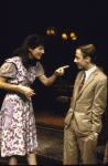 Actors Lucie Arnaz and Jamie Marsh in a scene from the fourth replacement cast of the Broadway play "Lost in Yonkers." (New York)