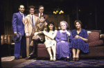 Actors (L-R) Ned Eisenberg, Jeff Maynard, Martin Shakar, Alex Dezen, Brooke Adams, Mercedes McCambridge and Polly Adams in a scene from the National Tour of the Broadway play "Lost in Yonkers." (New York)