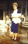 Actresses (L-R) Tracy Brooks Swope & Angela Lansbury in a scene fr. the Broadway play "A Little Family Business." (New York)