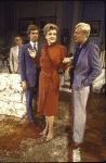 Actors (L-R) Theodore Sorel, Tony Cummings, Angela Lansbury & John McMartin in a scene fr. the Broadway play "A Little Family Business." (New York)