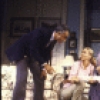 Actors (L-R) Theodore Sorel, Tracy Brooks Swope, Angela Lansbury, John McMartin, Anthony Shaw & Sally Stark in a scene fr. the Broadway play "A Little Family Business." (New York)