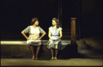 Actresses (L-R) Carlin Glynn and Alice Haining in a scene from the Off-Broadway play "The Cover of Life." (New York)