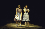 Actresses (L-R) Melinda Eades and Alice Haining in a scene from the Off-Broadway play "The Cover of Life." (New York)