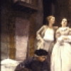 Actors (L-R) Michele-Denise Woods, Lori Putnam, Johann Carlo, Brian Reddy, Laura Smyth, and Lynn Chausow in a scene from The Acting Company's production of the play "Il Campiello." (New York)