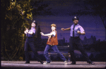 Actors (L-R) Ruth Gottschall, Richard H. Blake and Adrian Bailey in a scene from the Broadway musical "Prince of Central Park." (New York)