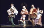 Actors (L-R) Joe Ponazecki, Daniel Benzali, David Sabin and Laura Waterbury in a scene from the Broadway musical "Music Is." (New York)