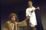 Actors Tammy Grimes & George Grizzard in a scene fr. the Broadway play "California Suite." (New York)