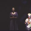 Actors Barbara Andres & John Rubinstein in a scene fr. the pre-Broadway production (which was aborted) of the musical "Kiss of the Spider Woman." (Purchase)