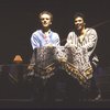 Actors (L-R) John Rubinstein & Kevin Gray in a scene fr. the pre-Broadway production (which was aborted) of the musical "Kiss of the Spider Woman." (Purchase)