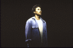 Actor Kevin Gray in a scene fr. the pre-Broadway production (which was aborted) of the musical "Kiss of the Spider Woman." (Purchase)