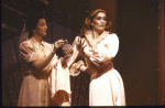 Actresses (L-R) Dorie Herndon & Lauren Mitchell in a scene fr. the pre-Broadway production (which was aborted) of the musical "Kiss of the Spider Woman." (Purchase)