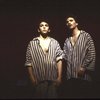 Actors (L-R) Aurelio Padron & Kevin Gray in a scene fr. the pre-Broadway production (which was aborted) of the musical "Kiss of the Spider Woman." (Purchase)