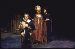 Actors (L-R) Lee Goodman, Nancy Marchand & Michael O'Sullivan in a scene fr. the Repertory Theater of Lincoln Center's production of the play "The Alchemist." (New York)