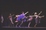 Actress Debbie Allen (C) w. cast in the "America" number fr. the Broadway revival of the musical "West Side Story." (New York)