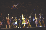 Actors in the "Dance at the Gym" scene fr. the Broadway revival of the musical "West Side Story." (New York)