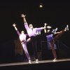 Actor Hector Jaime Mercado (C) w. cast in a scene fr. the Broadway revival of the musical "West Side Story." (New York)
