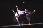 Actor Hector Jaime Mercado (C) w. cast in a scene fr. the Broadway revival of the musical "West Side Story." (New York)