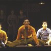 Actors (L-R) Mark Fotopoulos, James J. Mellon & Mark Bove in a scene fr. the Broadway revival of the musical "West Side Story." (New York)