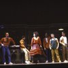 Actors (2L-R) Cleve Asbury, Brian Kaman, Debbie Allen, Stephen Bogardus, Todd Lester, Mark Fotopoulos & Sammy Smith in a scene fr. the Broadway revival of the musical "West Side Story." (New York)